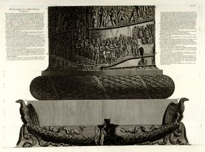 Piedistallo e base della Colonna Traiana da Giovanni Battista Piranesi